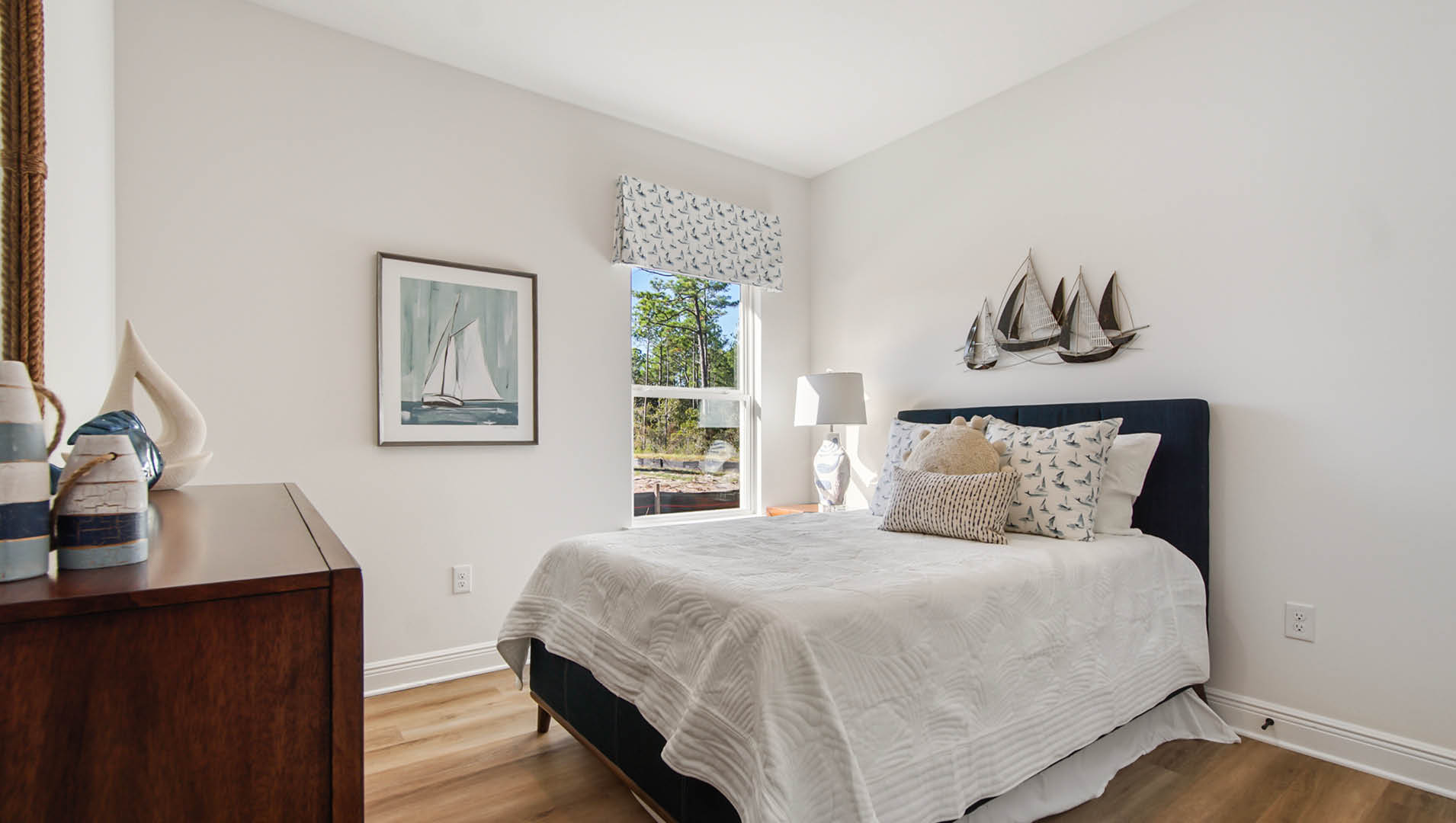 There is a spacious closet in bedroom three