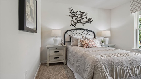 Bedroom two off the front entry