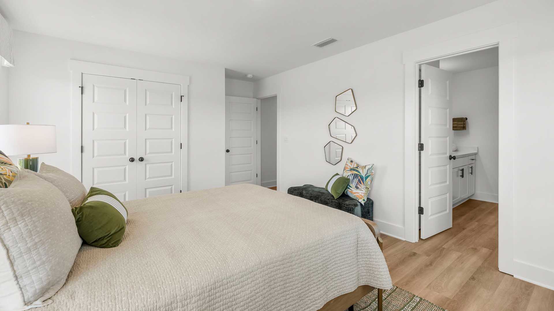 Second level bedroom has a large closet