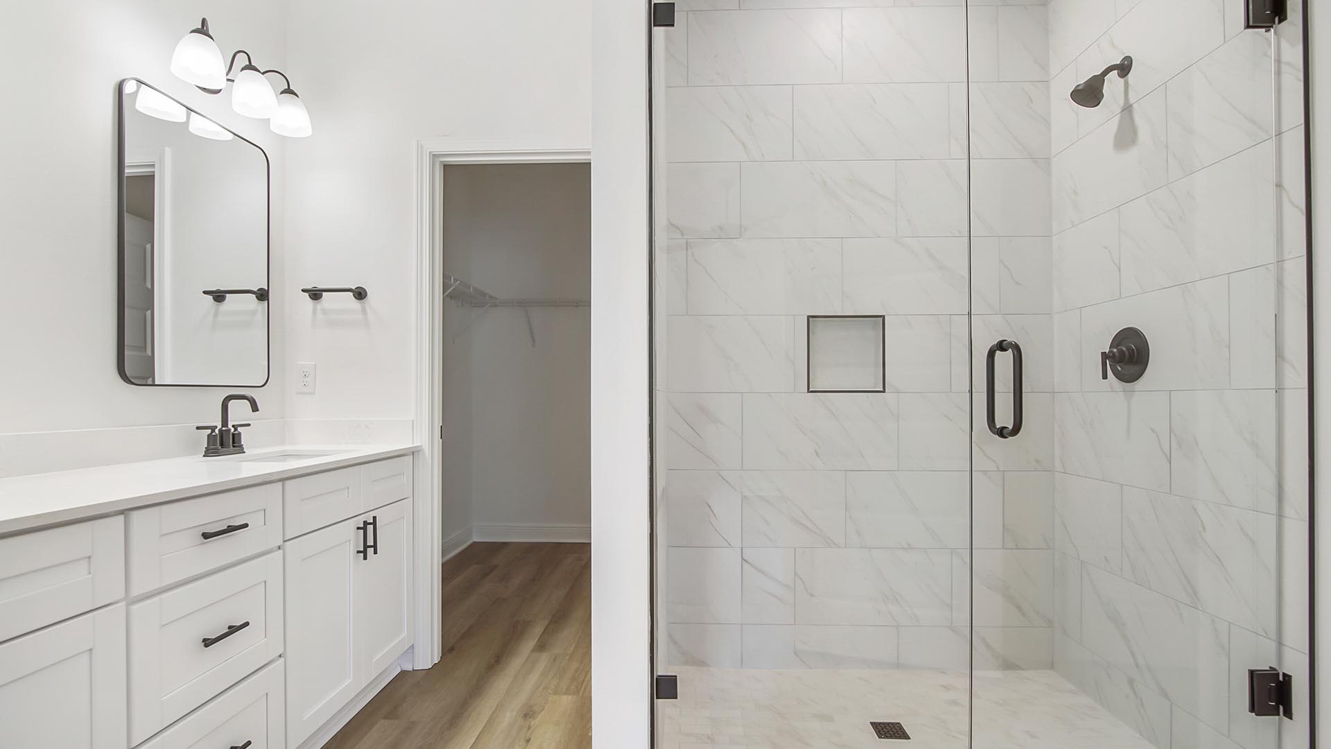 The primary bathroom