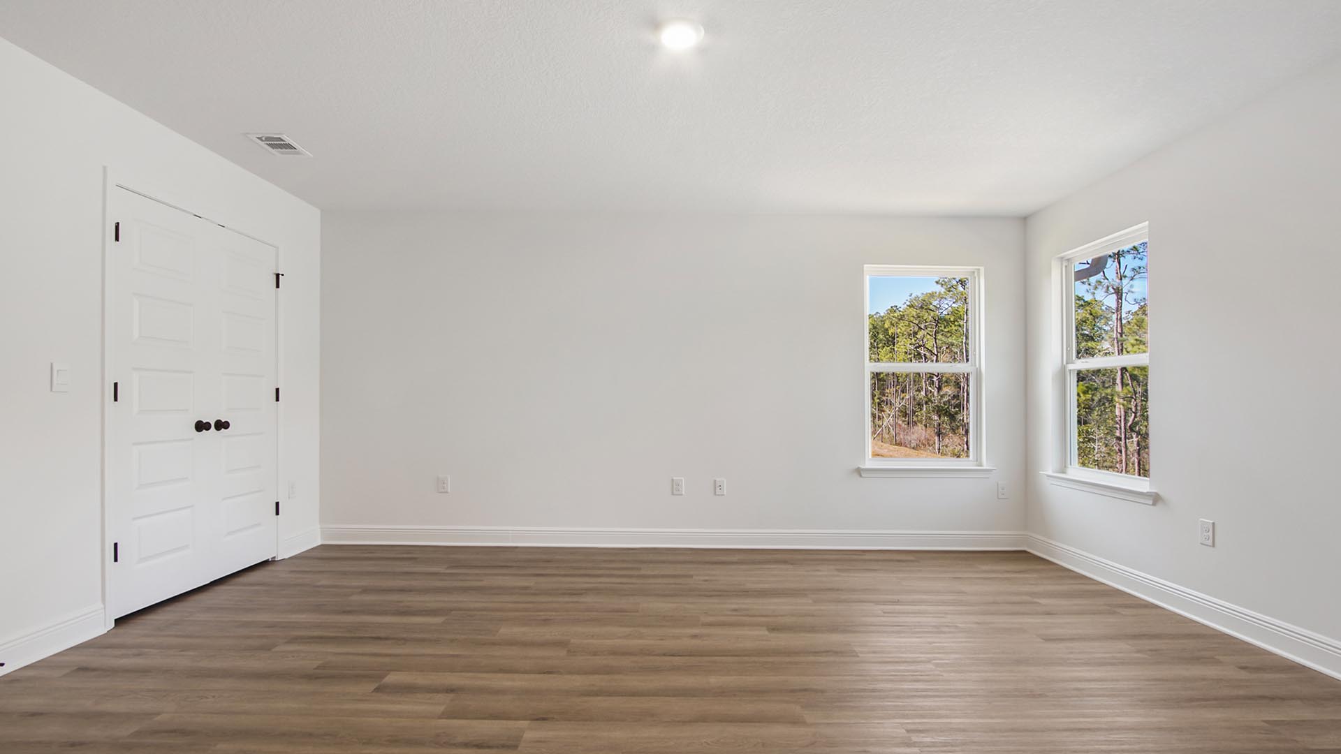 There is a nice sized storage closet in the living area on second level