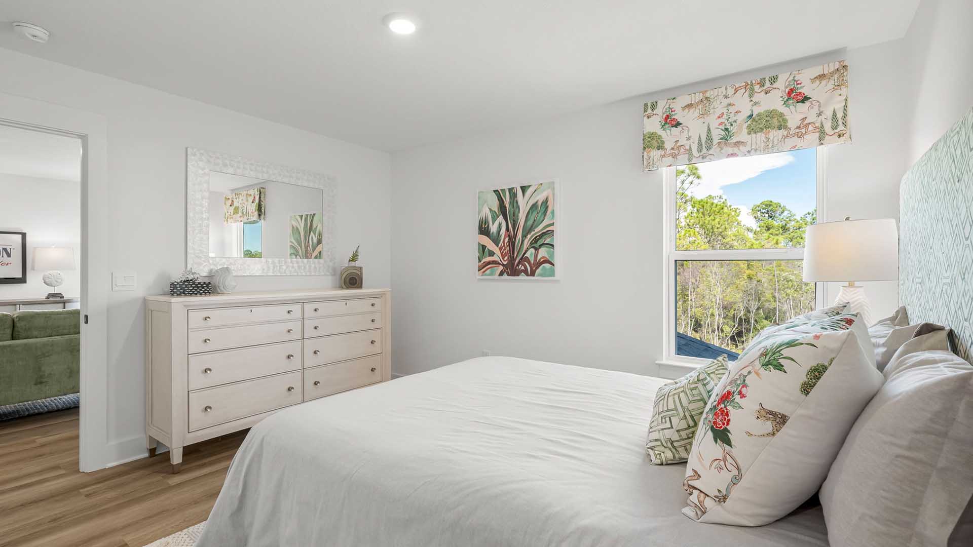 Bedroom three has a spacious closet