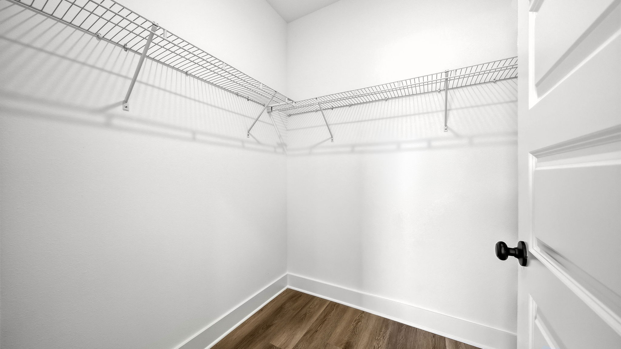 The primary bedroom has a spacious closet