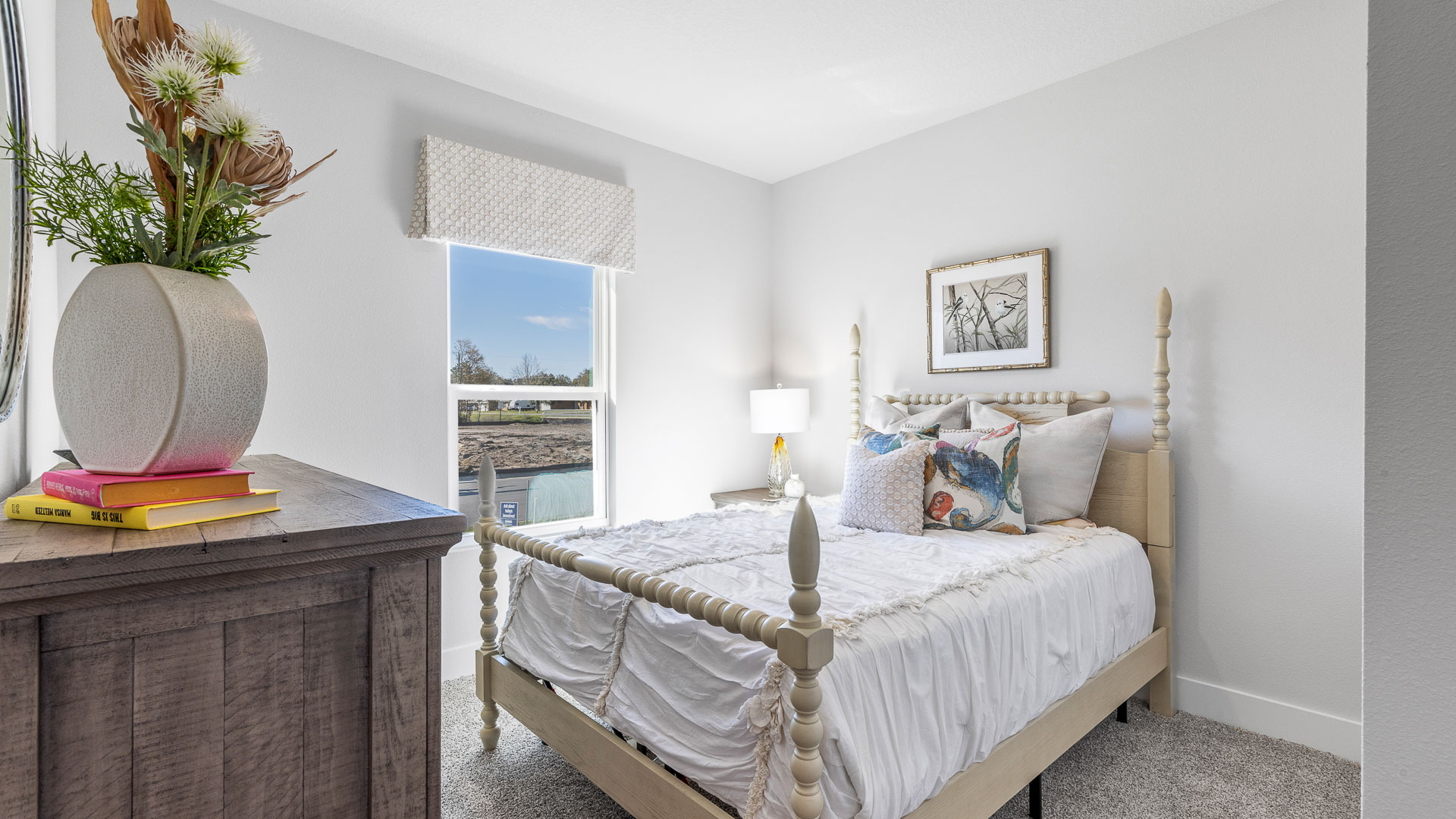 Guest bedroom three is located at the front of the home