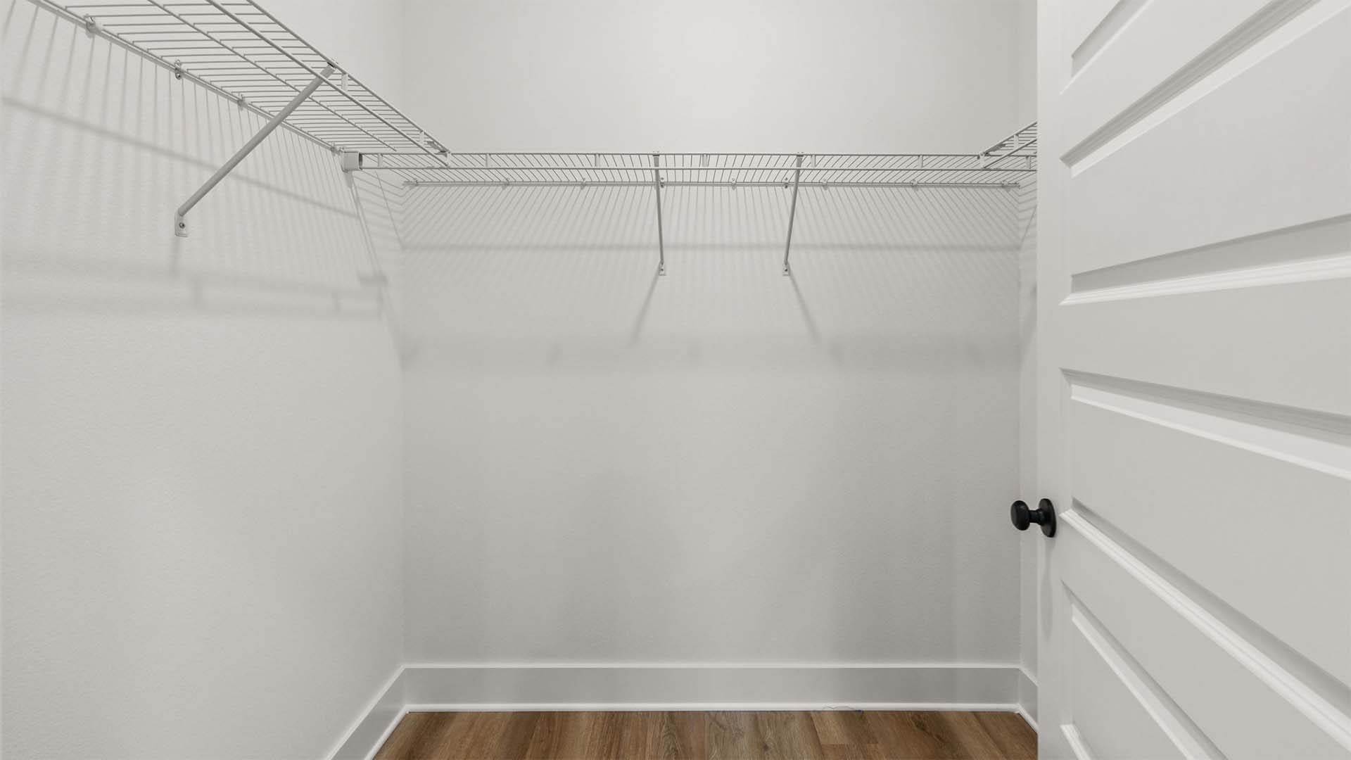 The primary bedroom has a walk-in closet