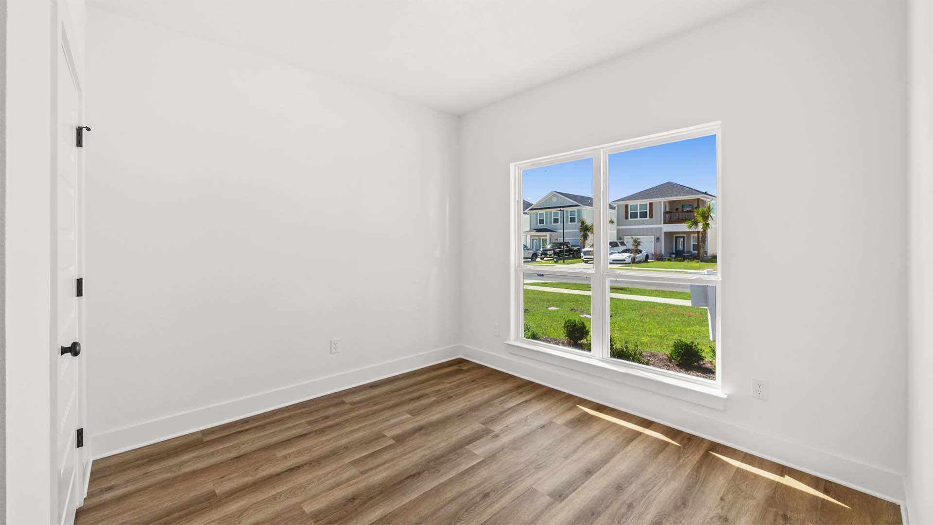One guest bedroom is at the front of the home