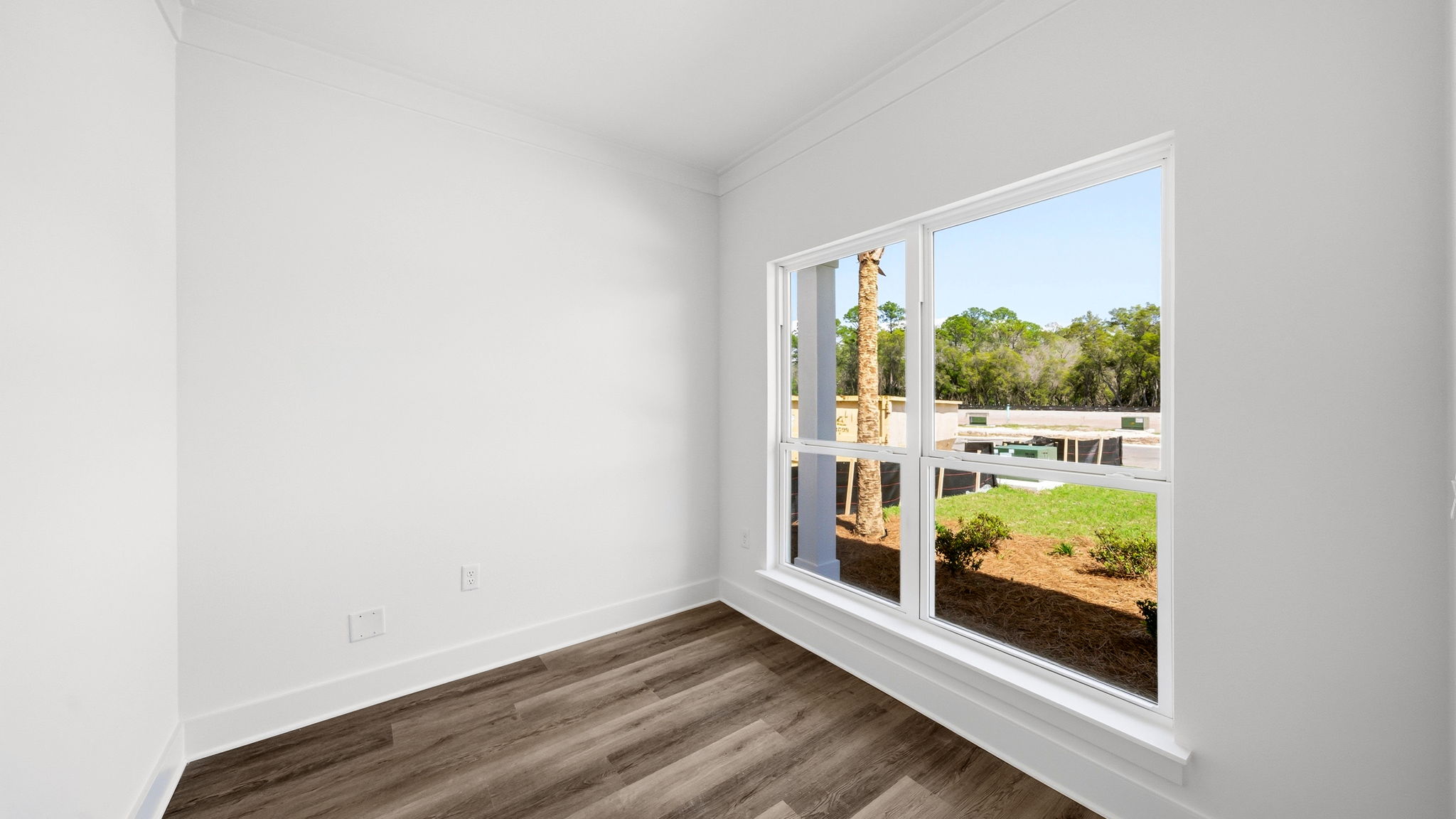 There is a study just of the front entry hall