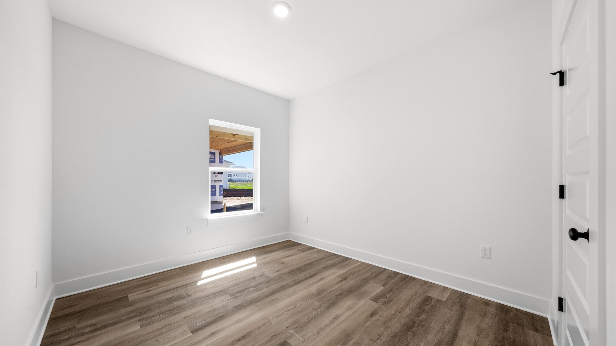 The guest bedrooms have ample closet space
