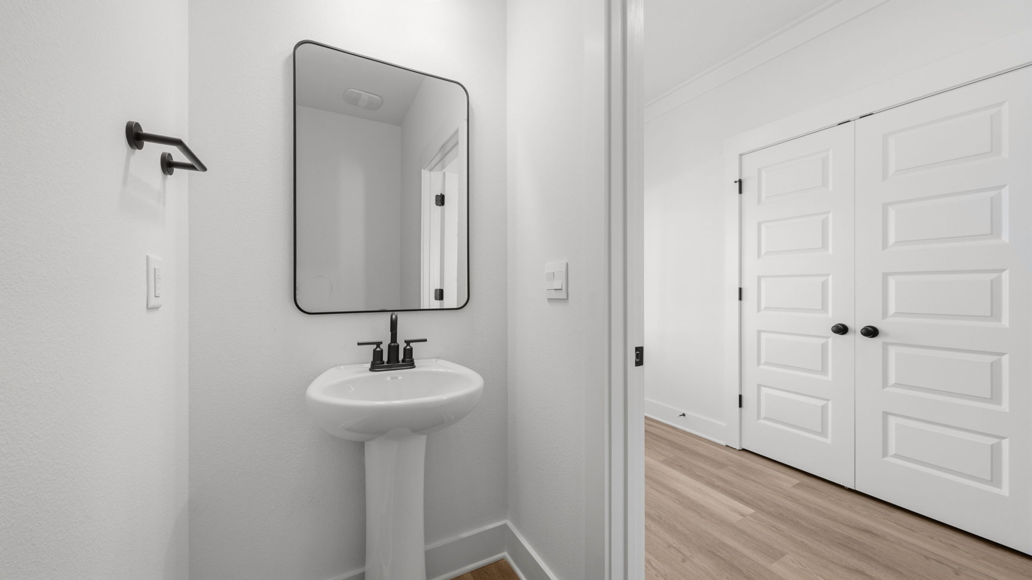 Entry hall with half bath