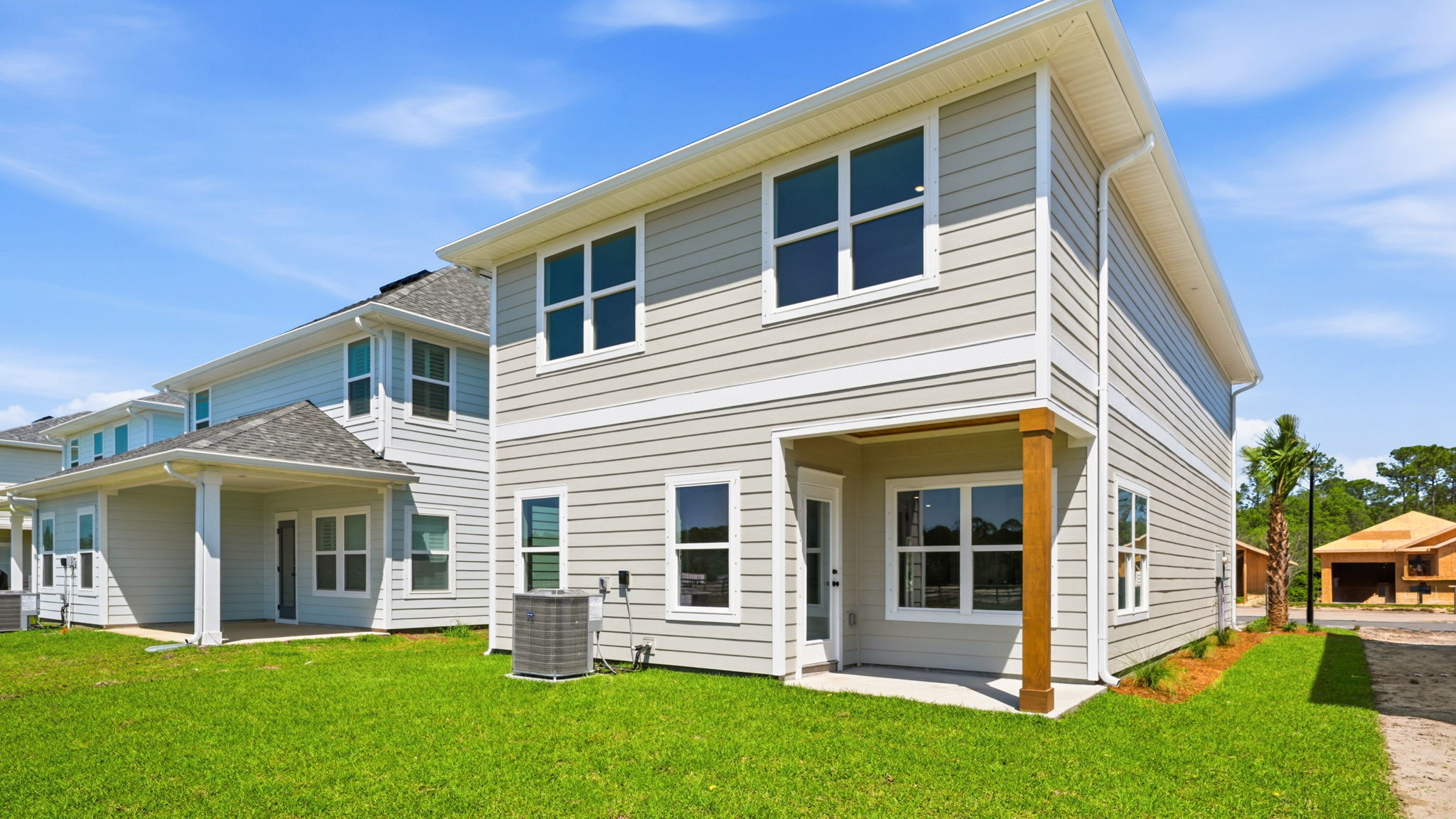 There is a covered patio on the main level at the back of the home