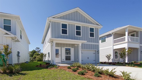 The Norfolk floor plan has three bedrooms and two and a half bathrooms