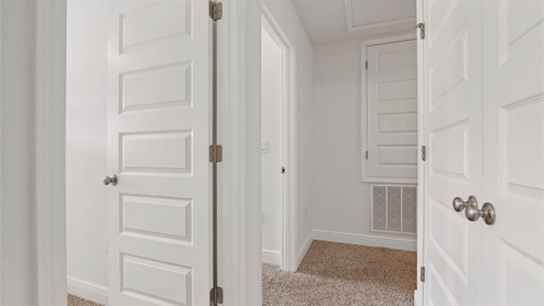 Hallway outside of additional bedrooms