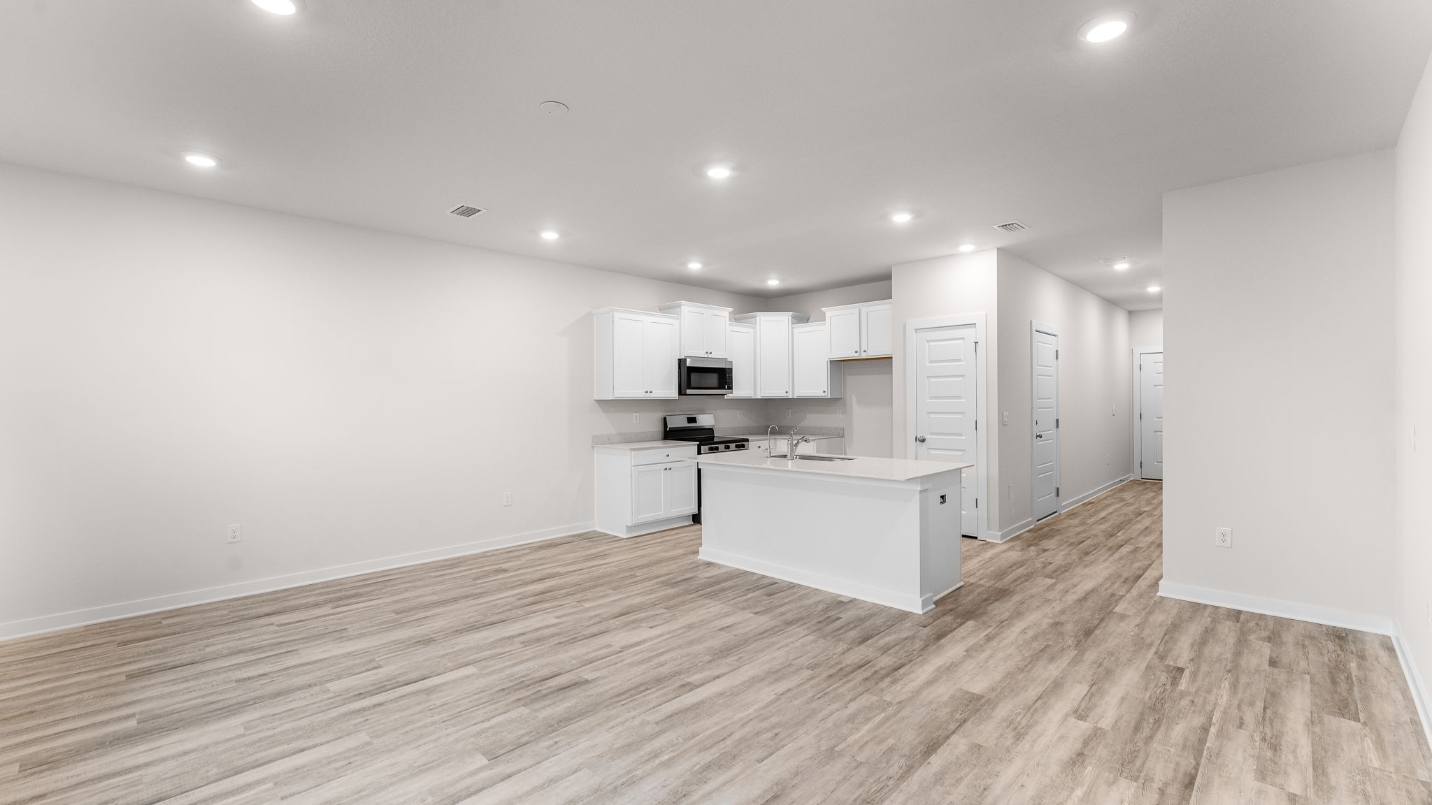 The living area is spacious