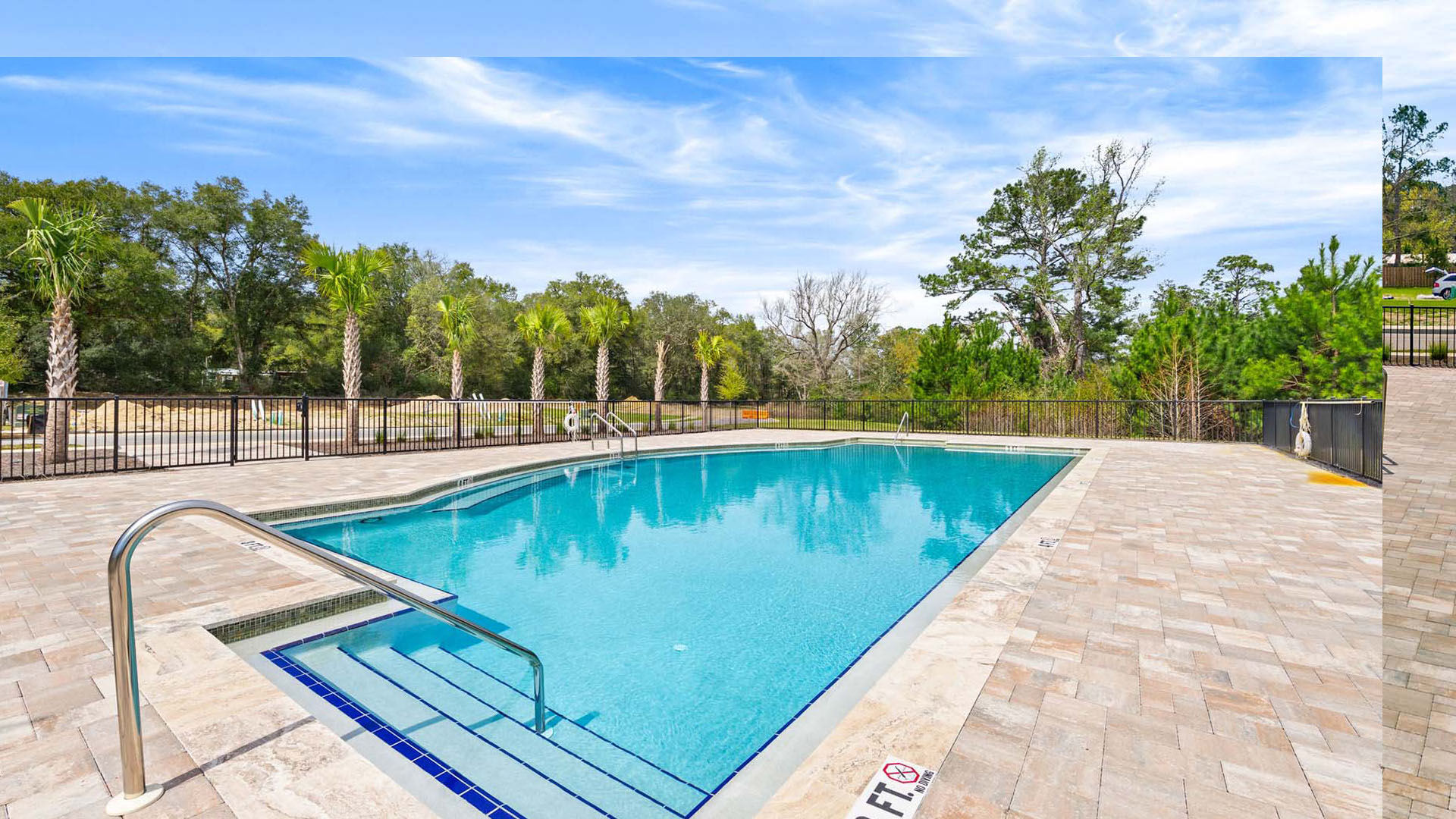 The pool does have stairs for access