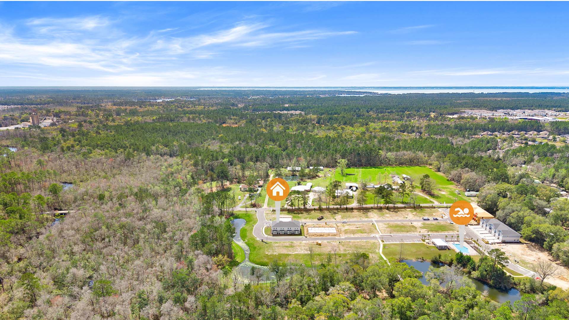 This community has a pool with pool house and covered area