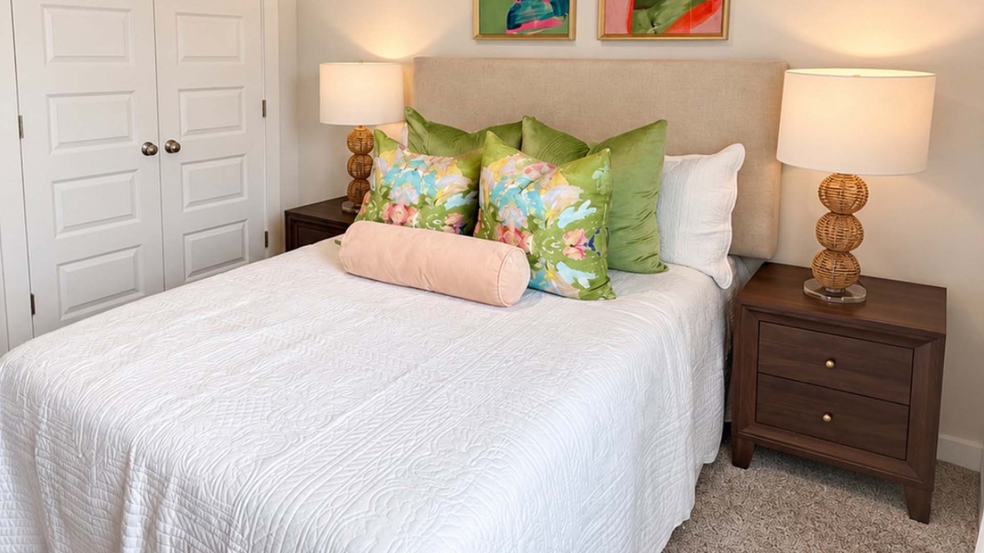 There are two guest bedrooms on the second level