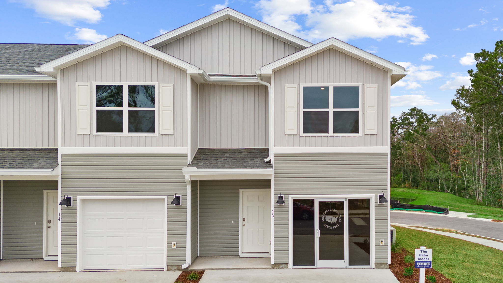 41 S Rudder Lane is under construction. This image shows the end unit of the model home building