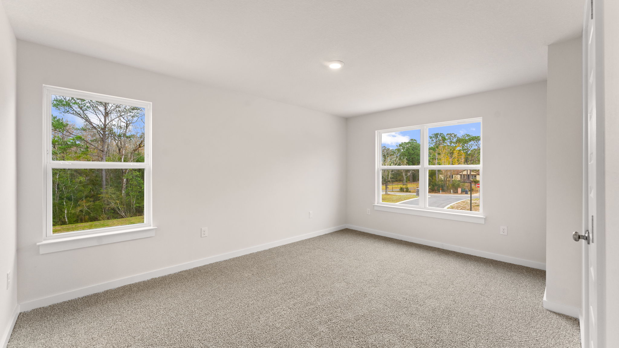 The primary bedroom is located on the second level