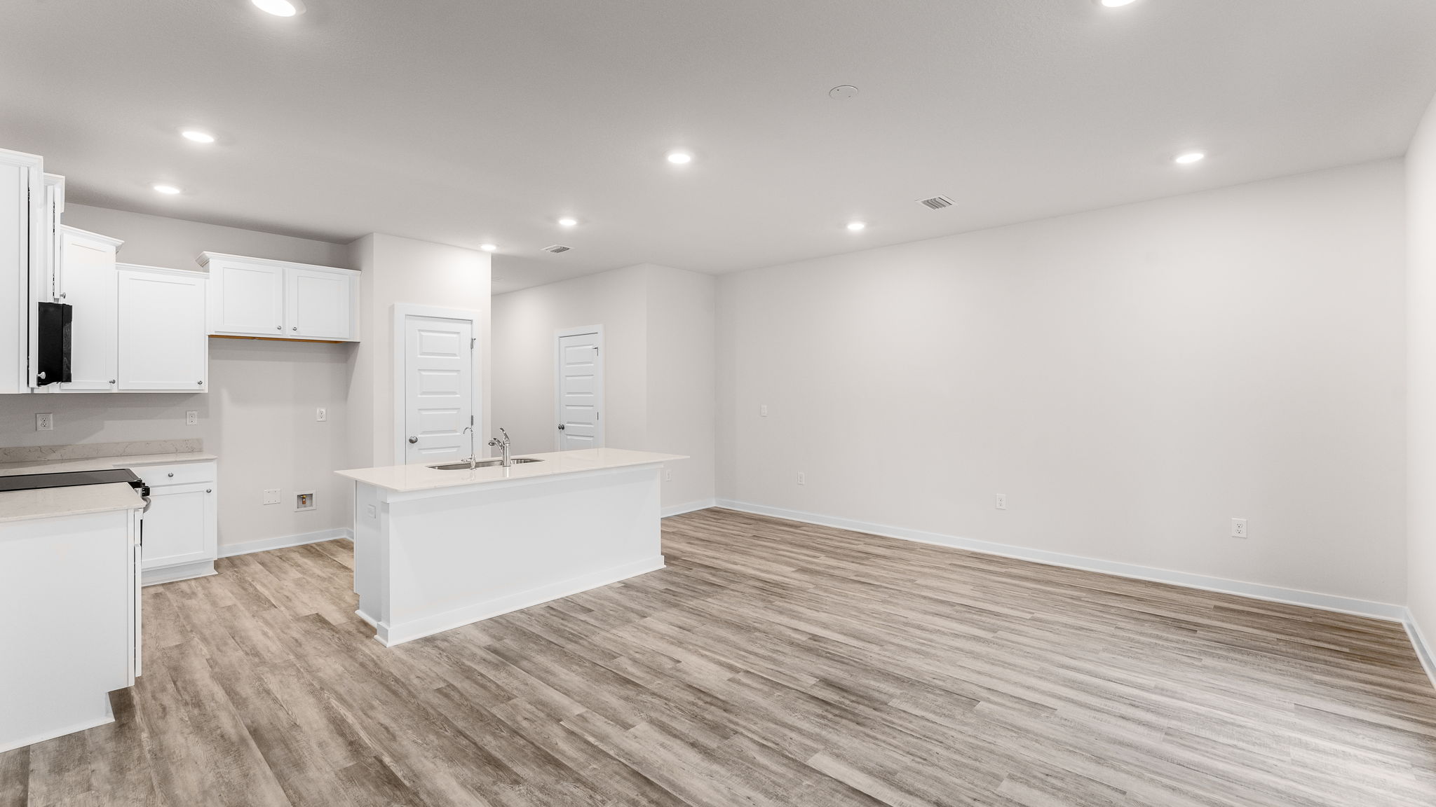 The open concept creates a spacious feel