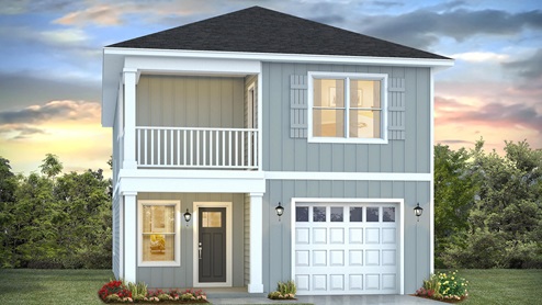 The Monroe features three bedrooms and two and a half bathrooms