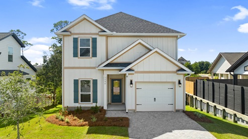 The Alabaster has a single car garage