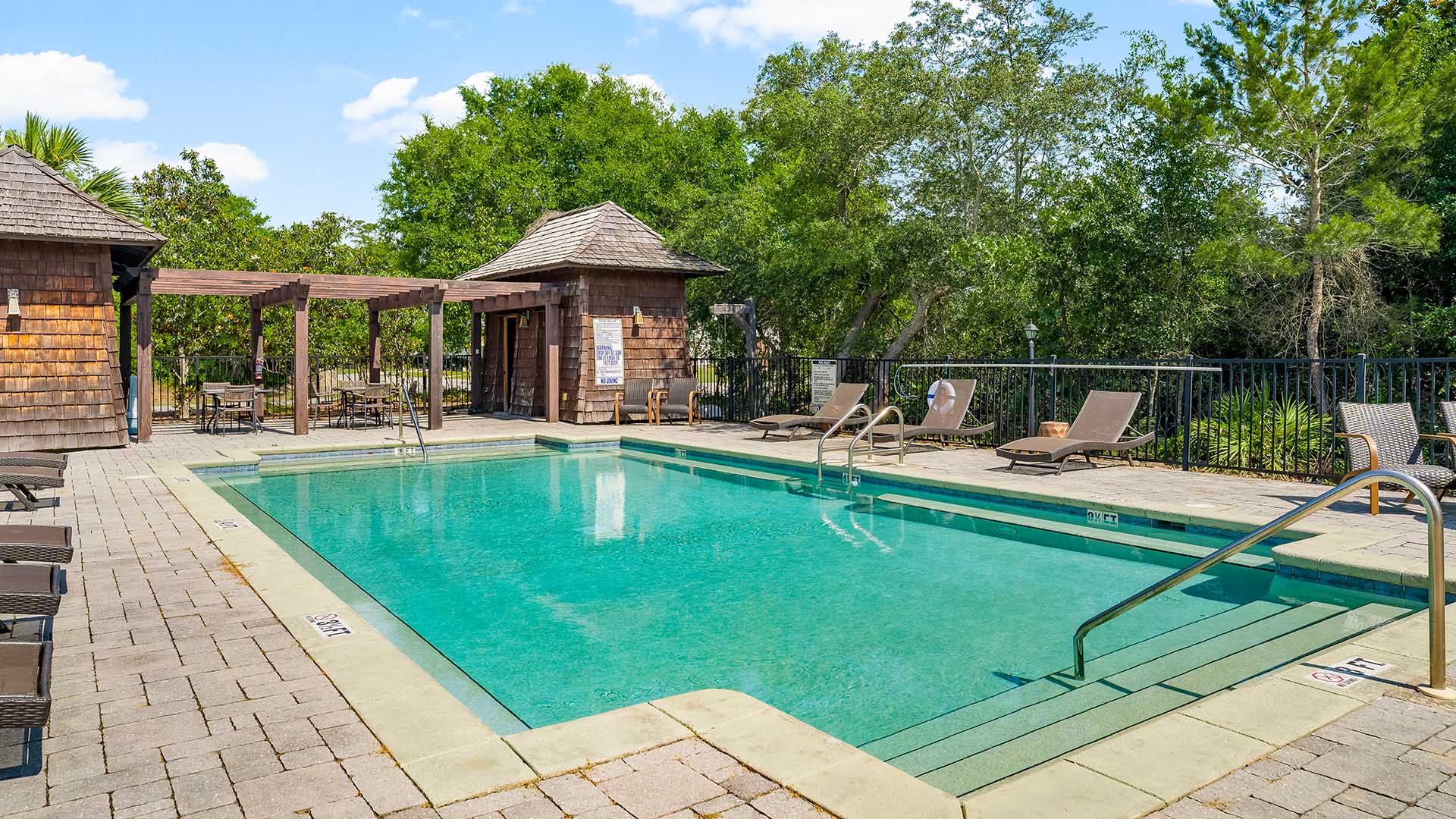 Enjoy lounging poolside