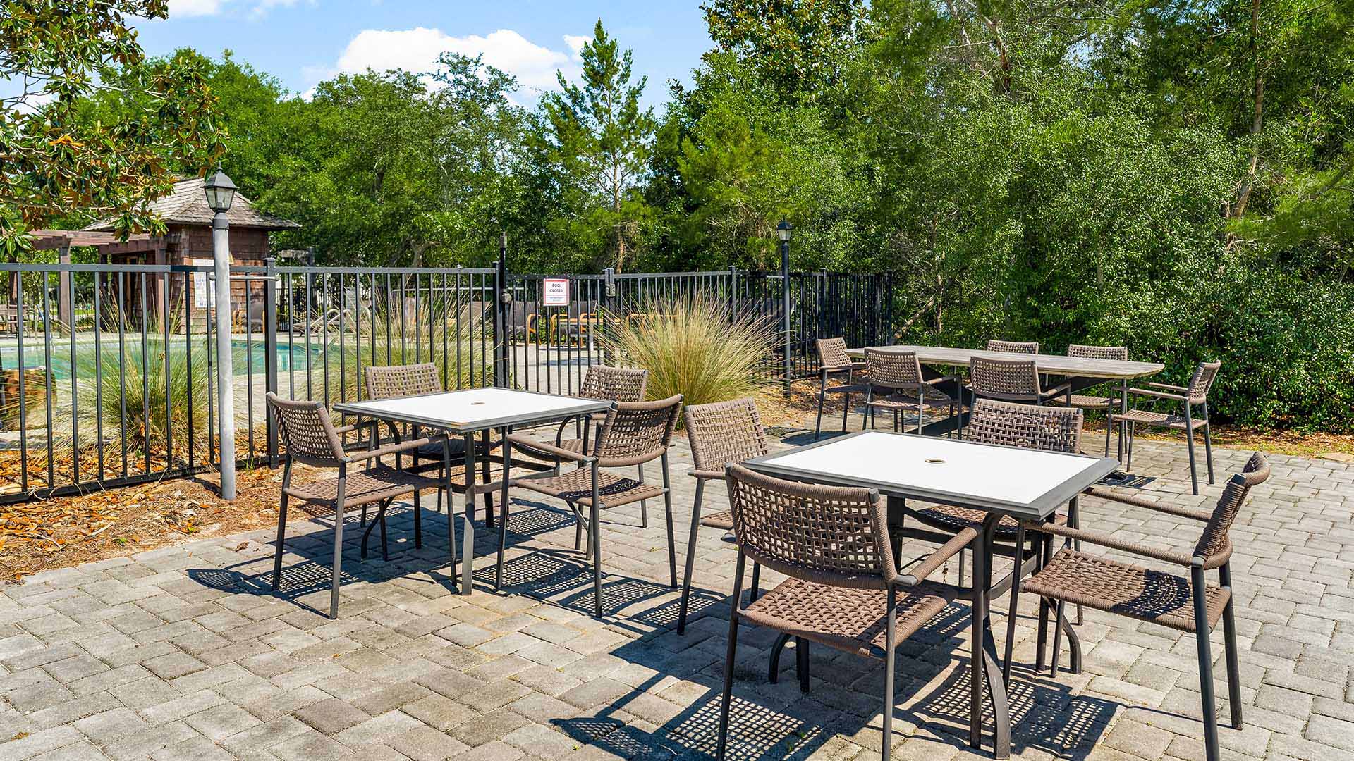 Area for an afternoon lunch poolside