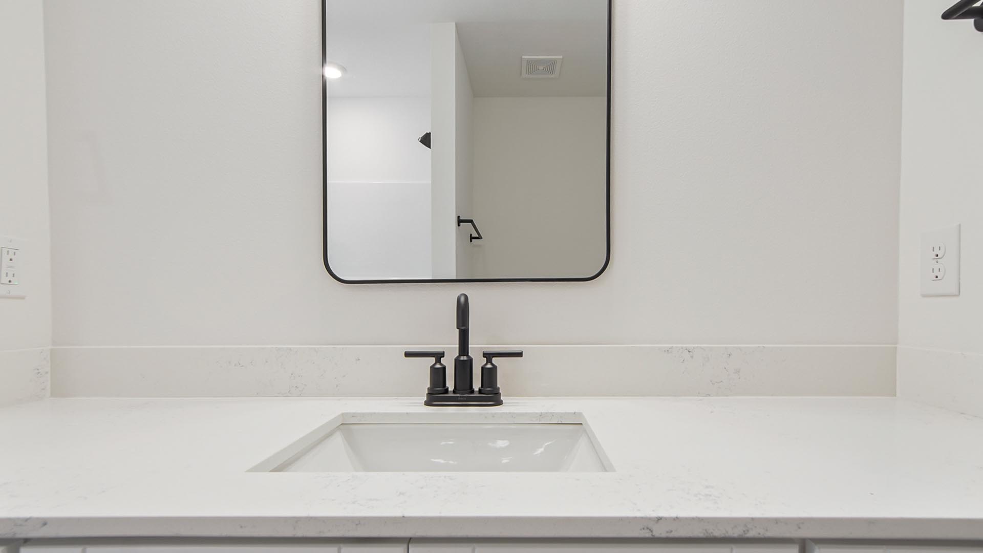 Bedroom two bath has single vanity