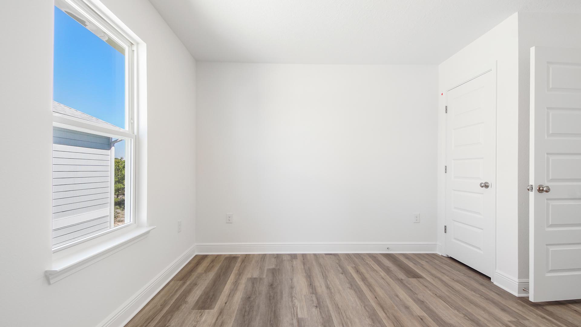 Bedroom two is adjoined by the shared jack and jill bathroom