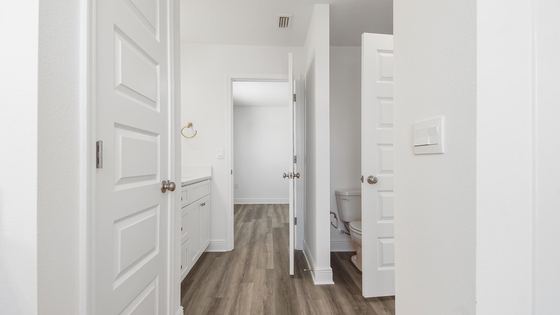 Shared Jack and Jill bathroom