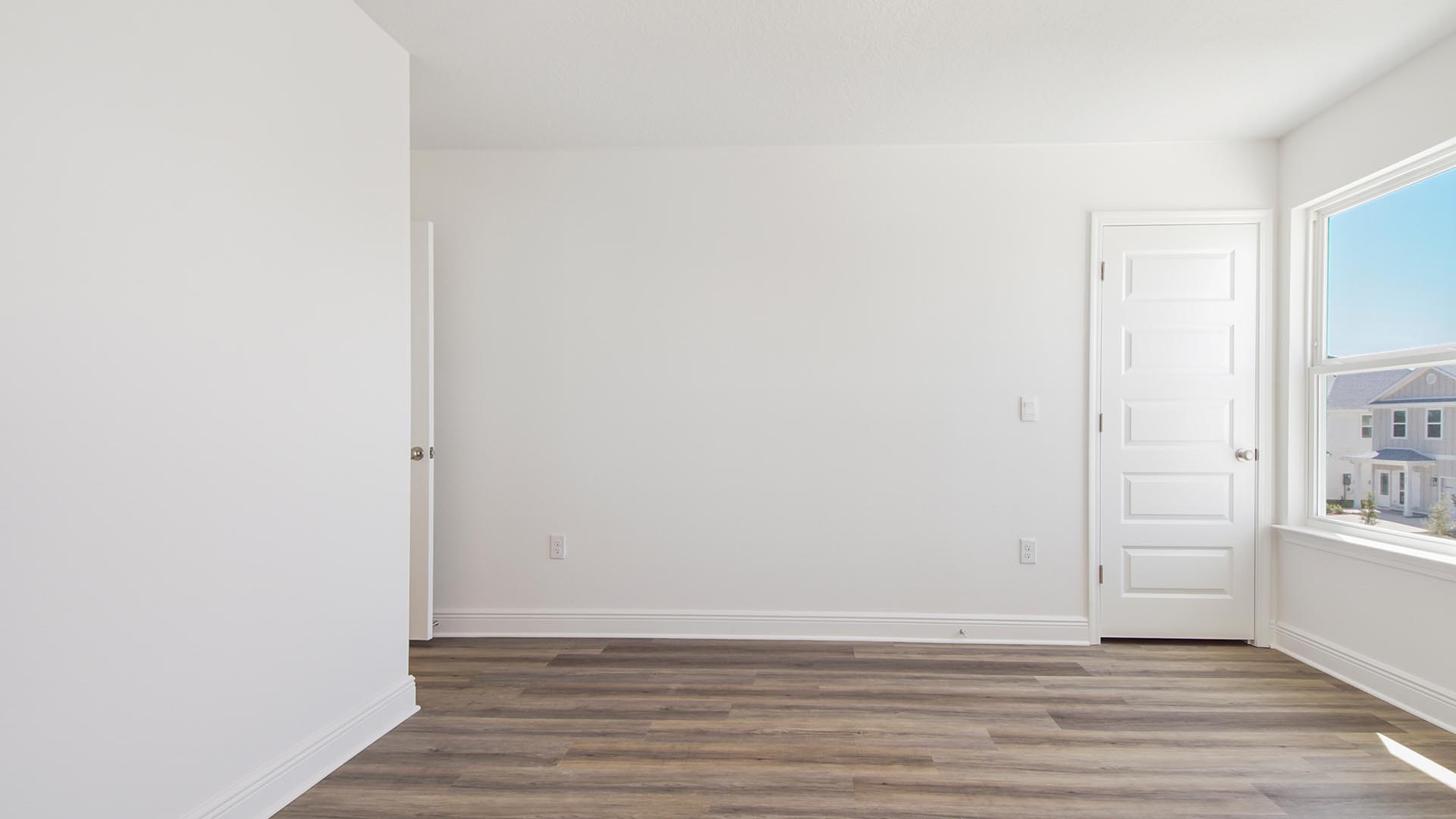 Bedroom three overlooks the front of the home