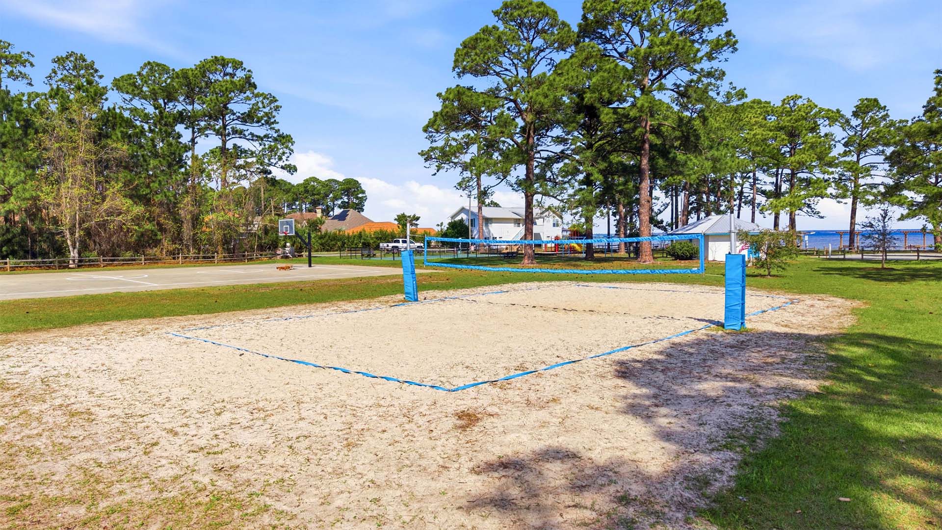 Legion Park has a volleyball court