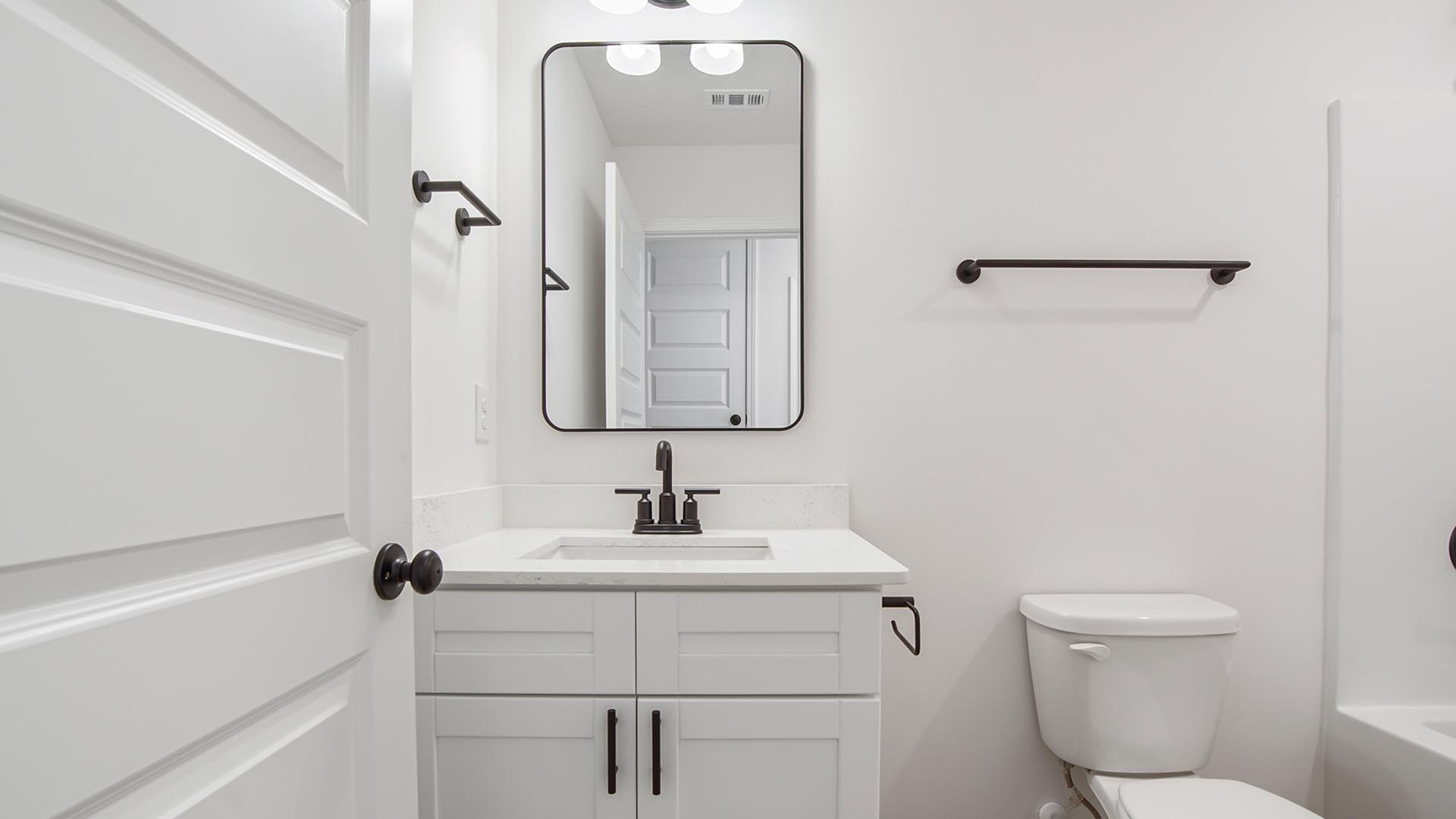 Shared hall bath on the second level