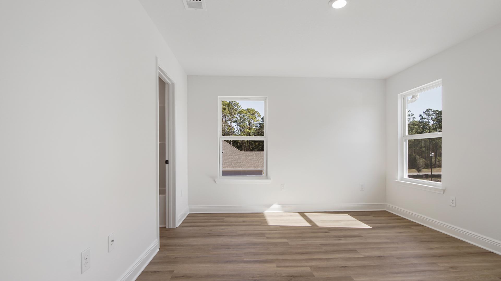 Bedroom two has EVP flooring