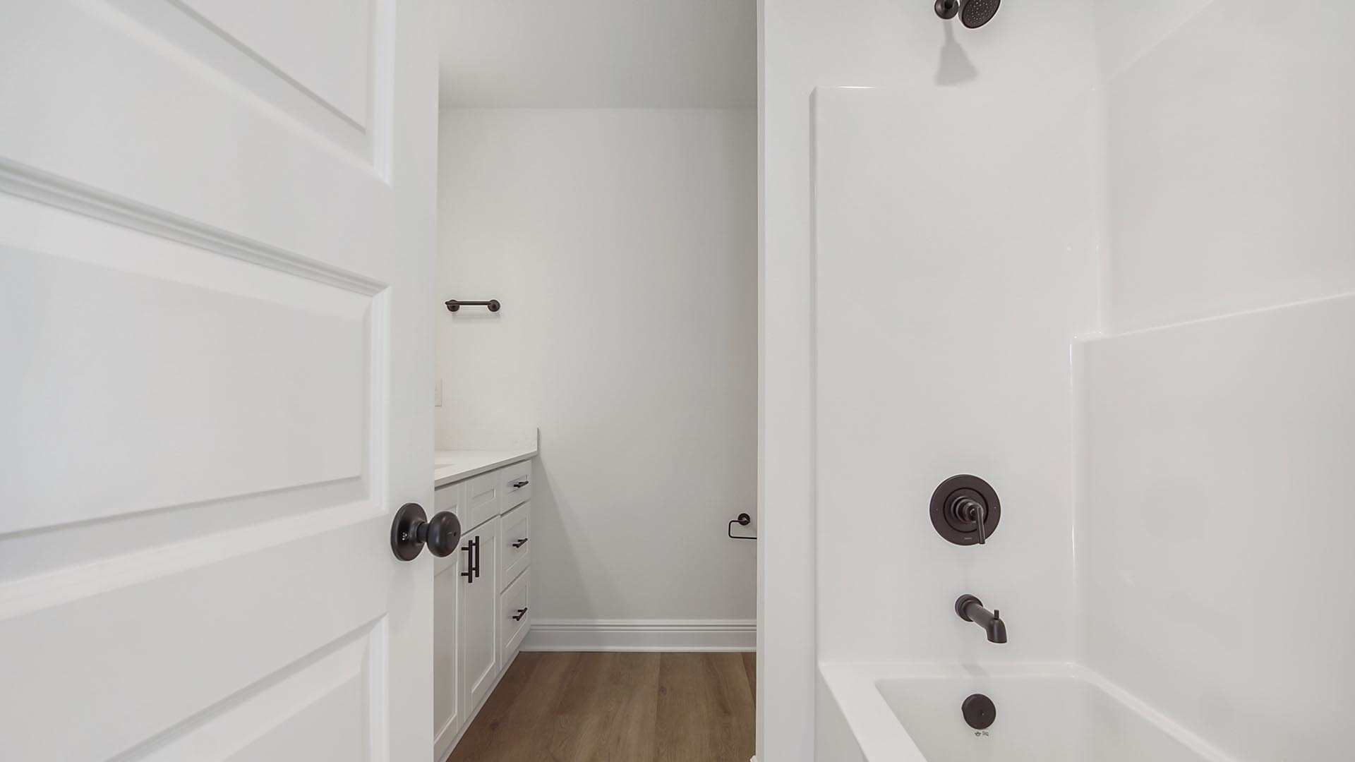 Bedroom two has a shower tub combination