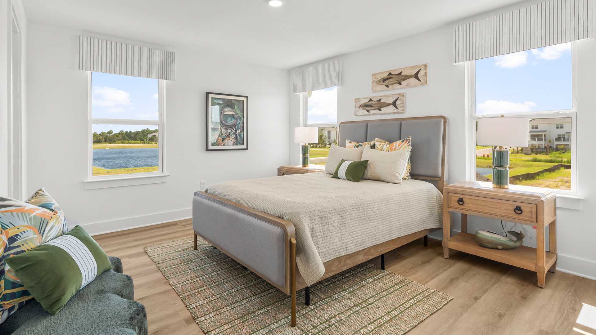 Second level bedroom located off the living area