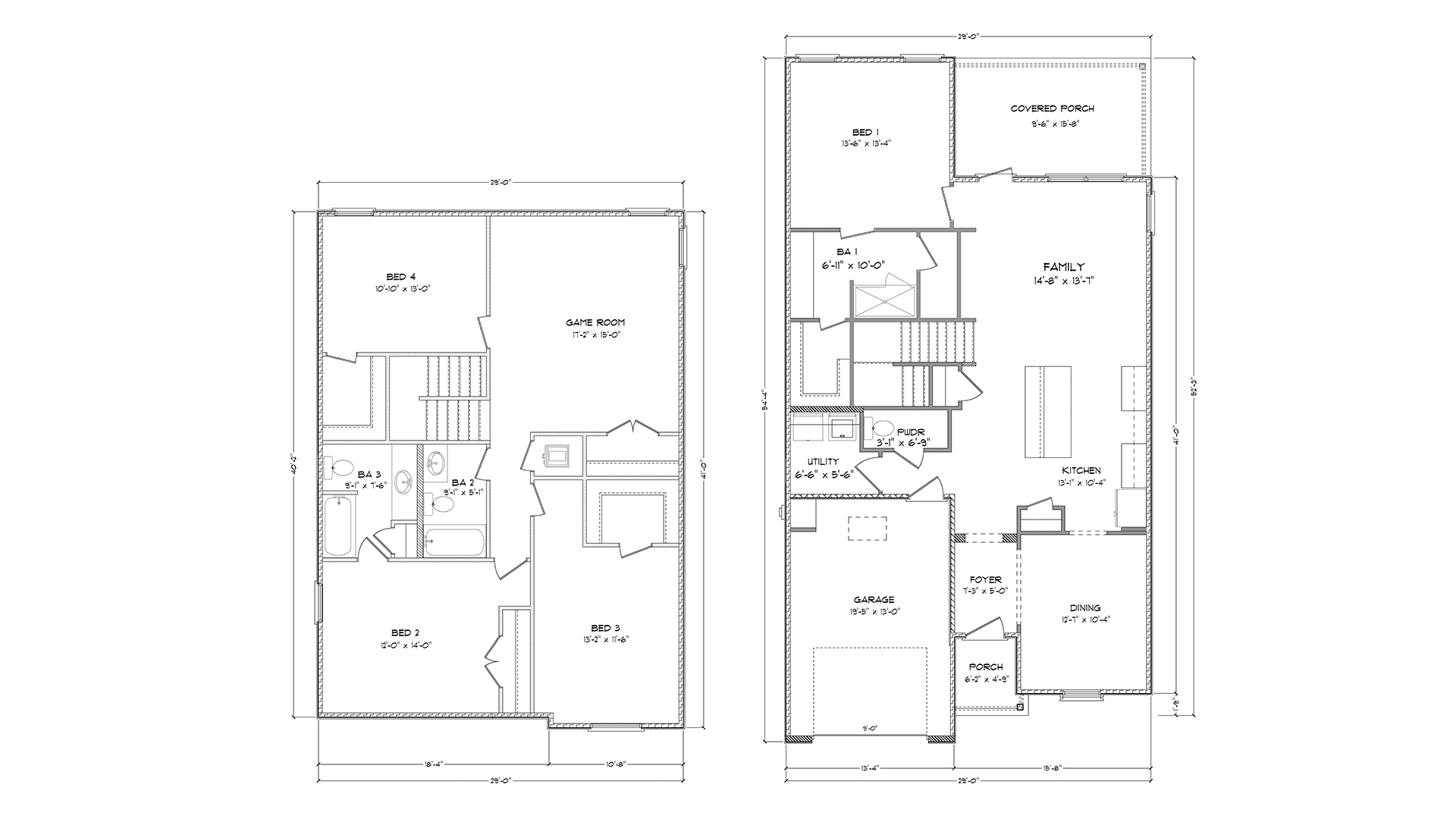 The Alabaster floor plan has a covered front entry door and the primary bedroom is on the main level