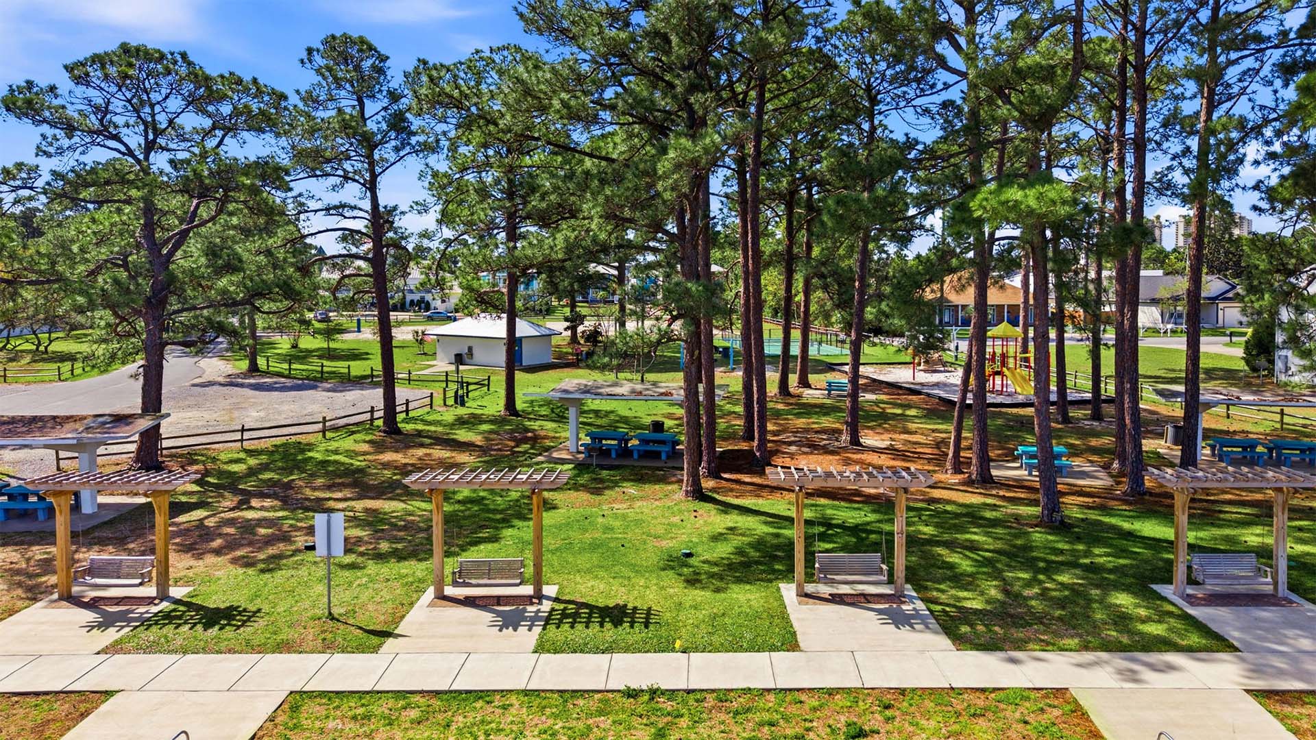 Nearby Park with water access, pickleball court, volley ball and playground
