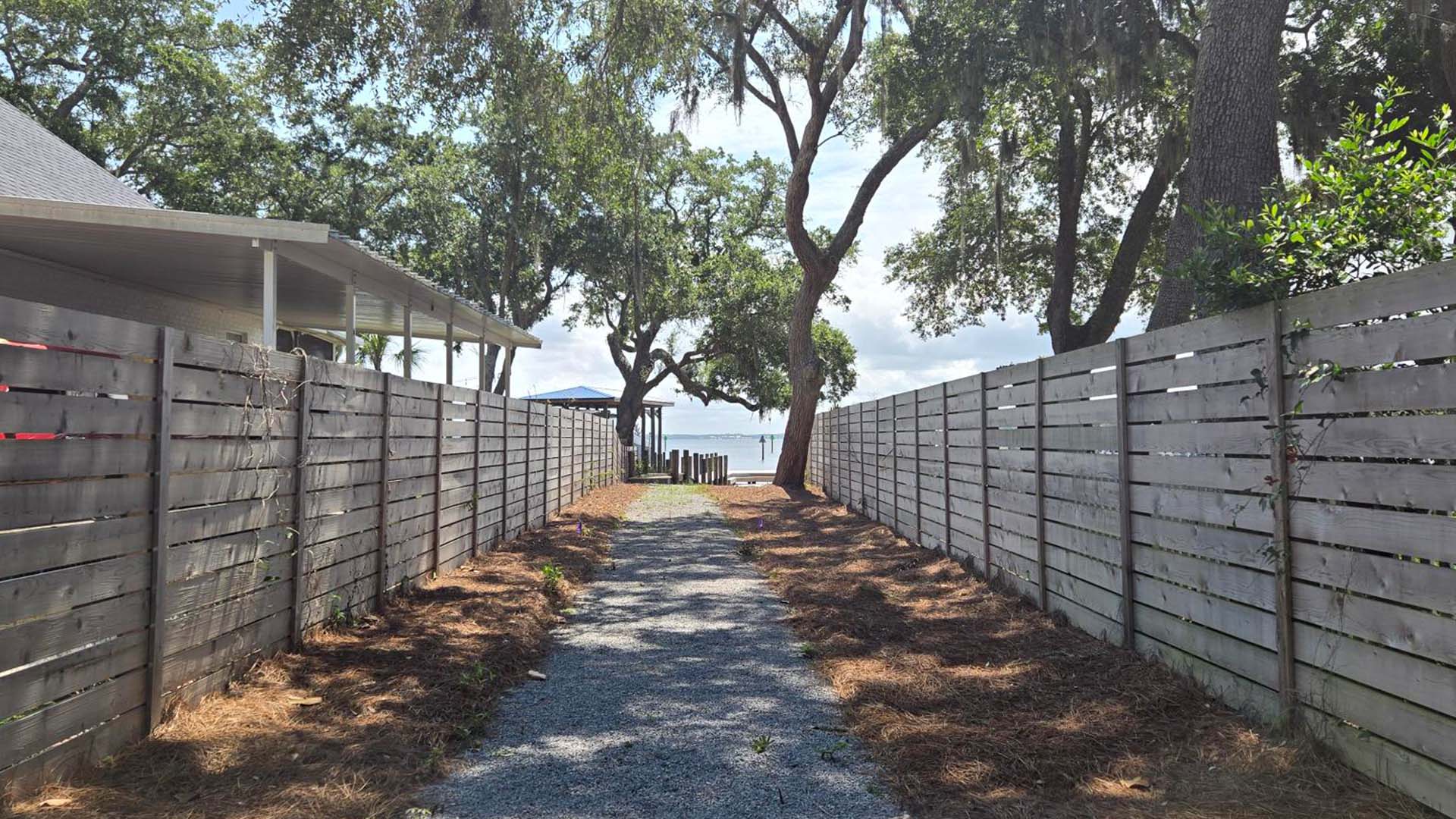 Path leading to the dock for Magnolia Lane residents