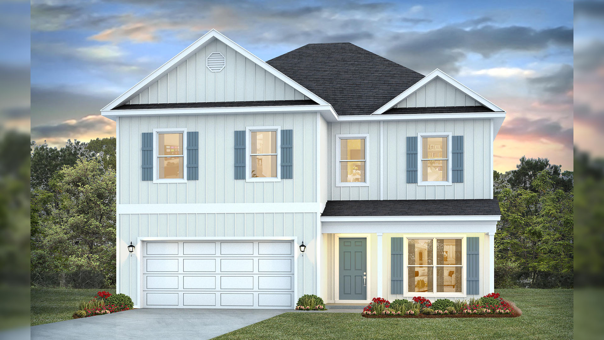 The Ryleigh has four bedrooms and two and a half bathrooms