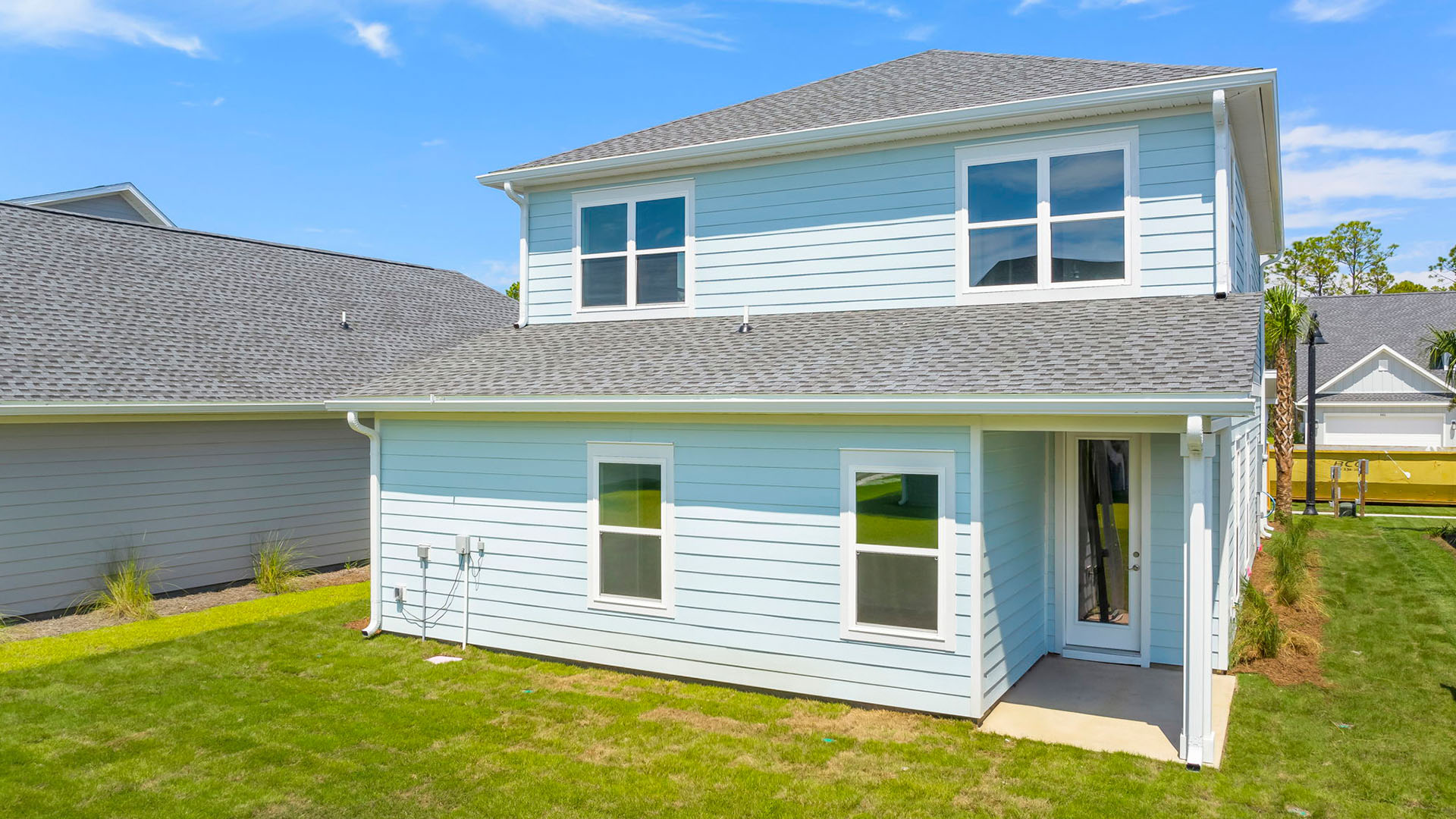 Enjoy outdoor dining from your covered back patio