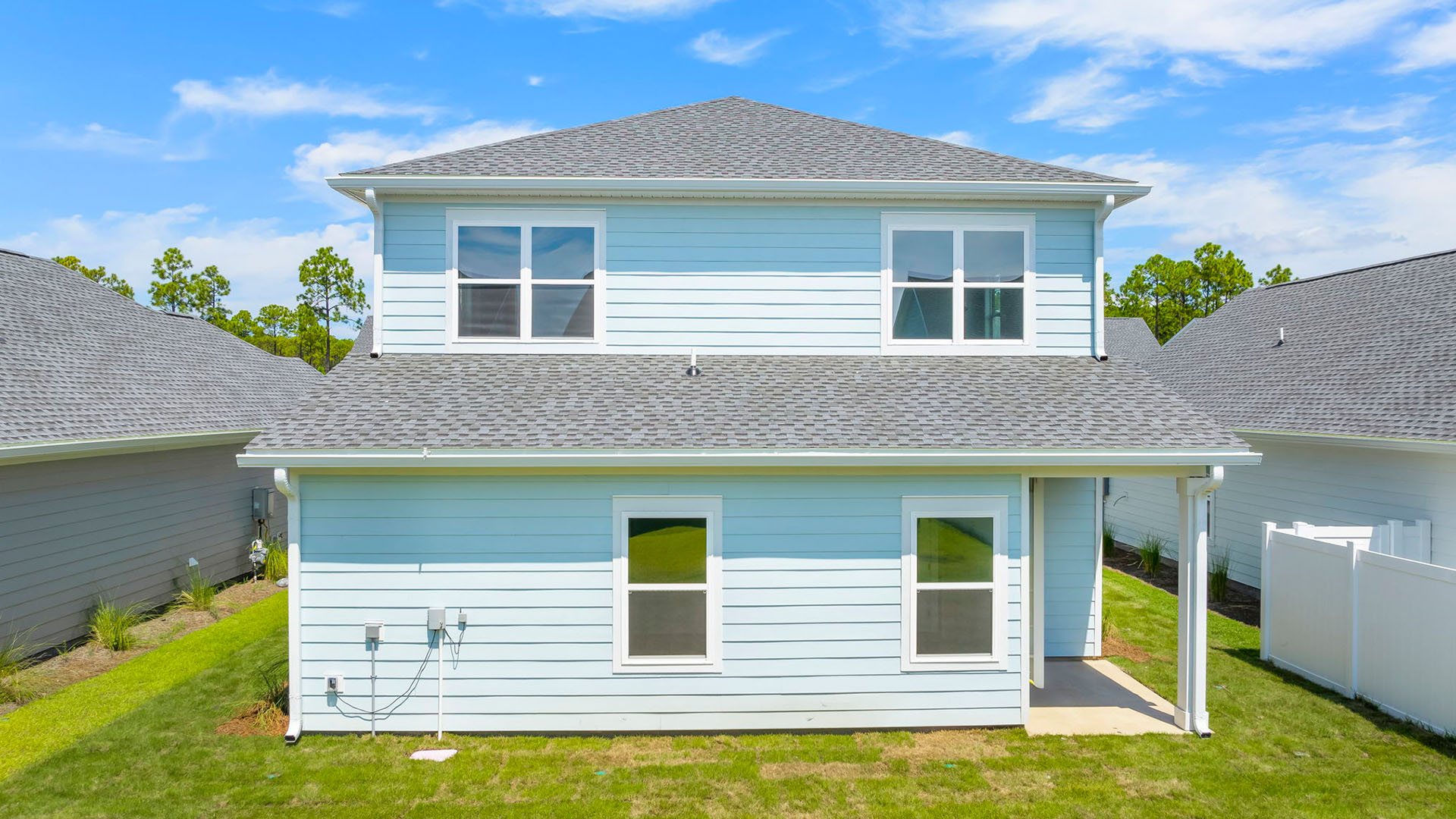 The exterior of this home features Hardie° siding