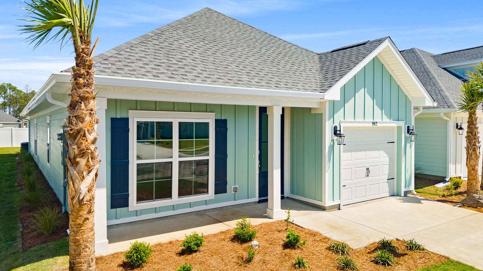 This home has a covered front porch