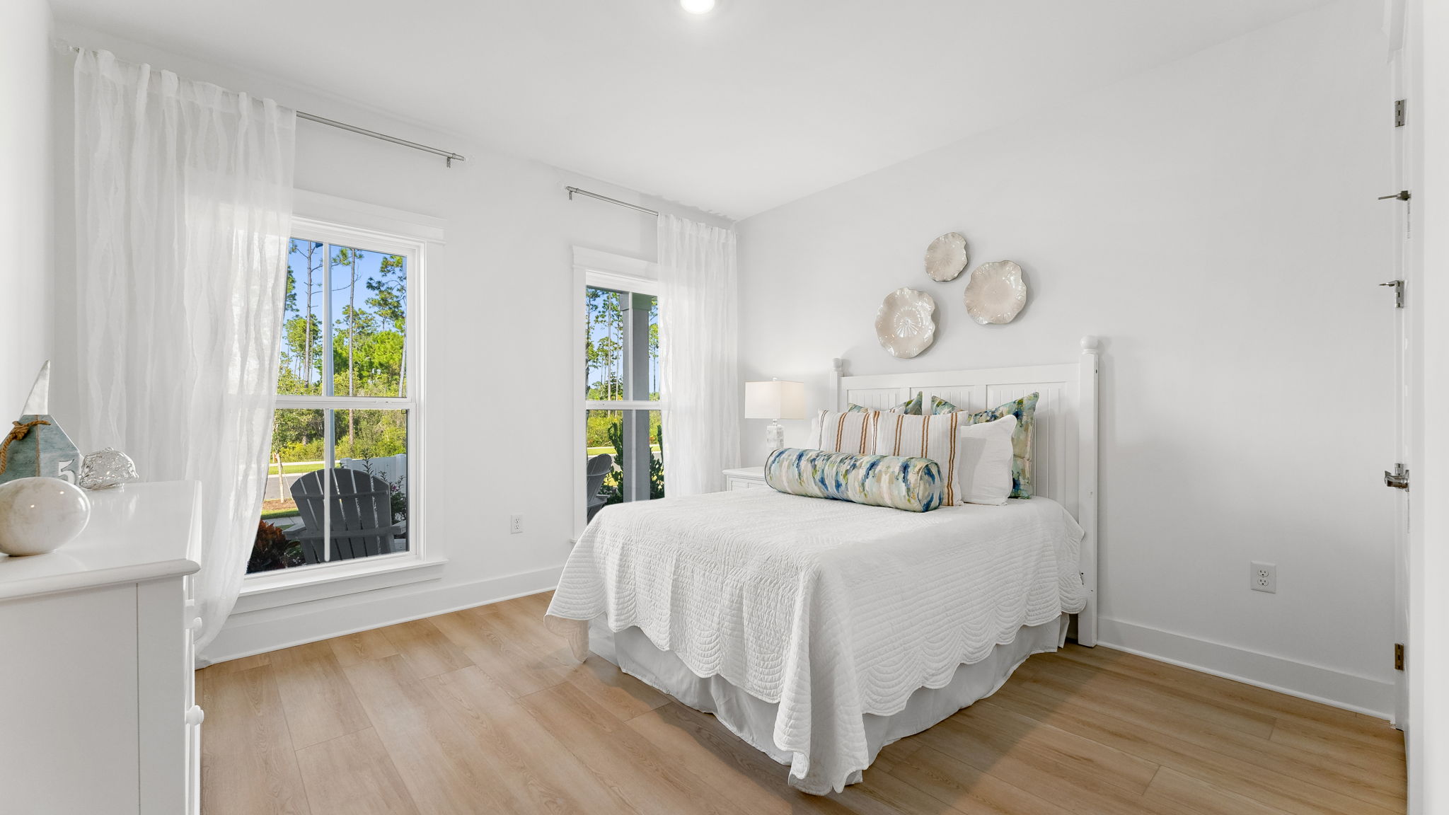 Guest bedroom two is located at the front of the home