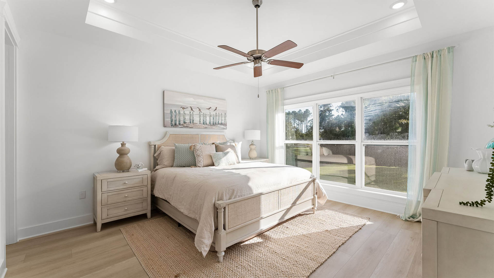 The primary bedroom is off the living room