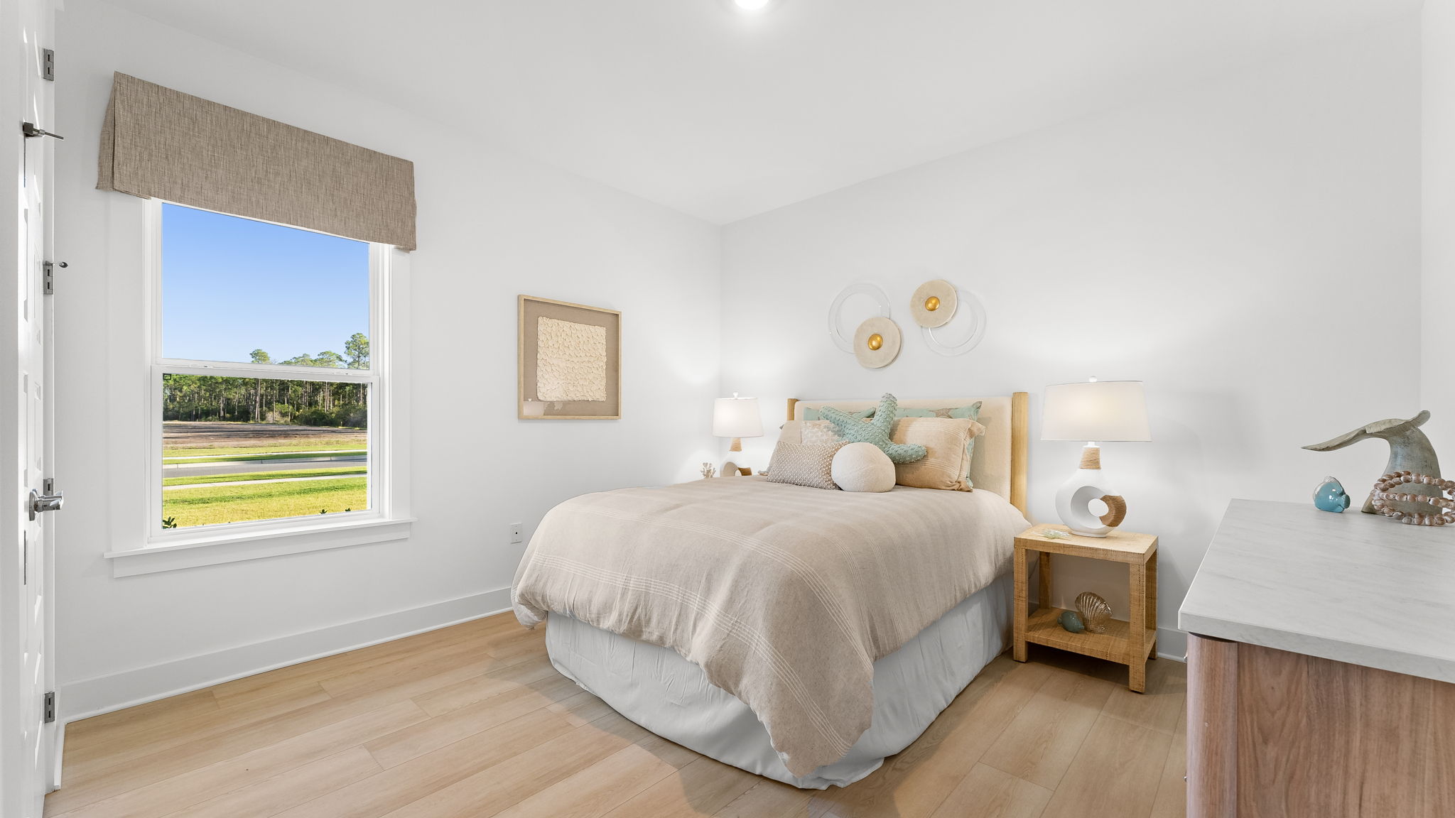 There are two guest bedrooms