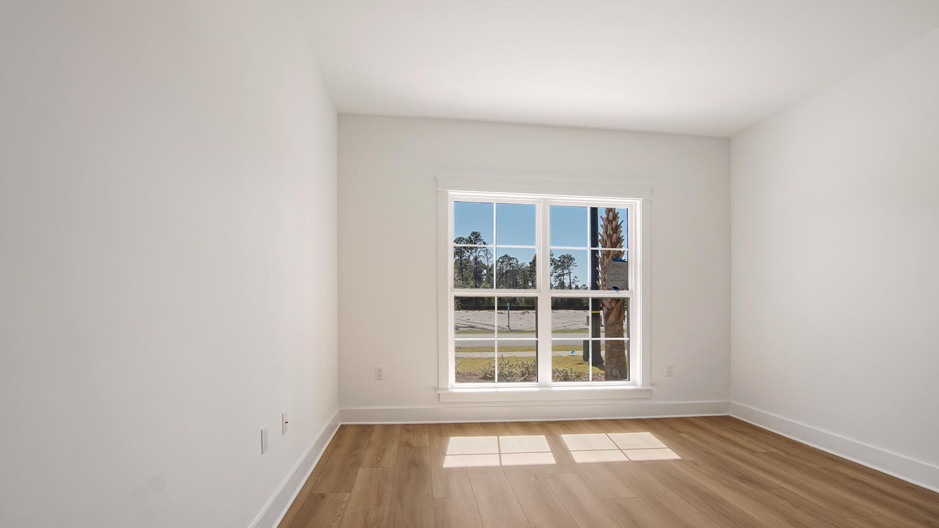 Bedroom three is located at the front of the home