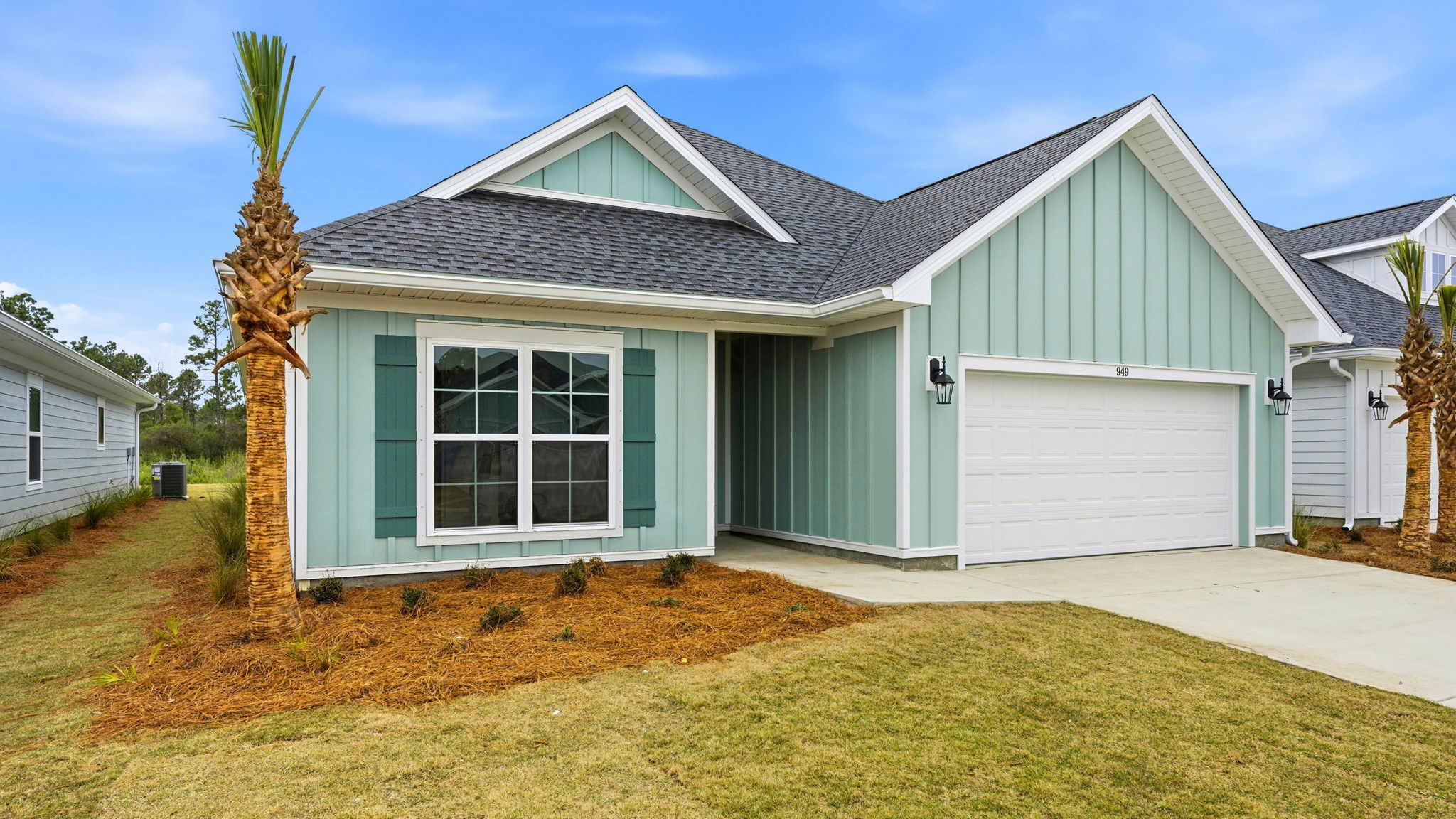 This home has a two car garage