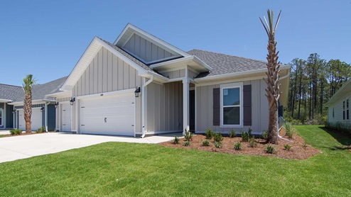 The Pier at Breakfast Point East Phase II has a Hardie exterior with covered entry