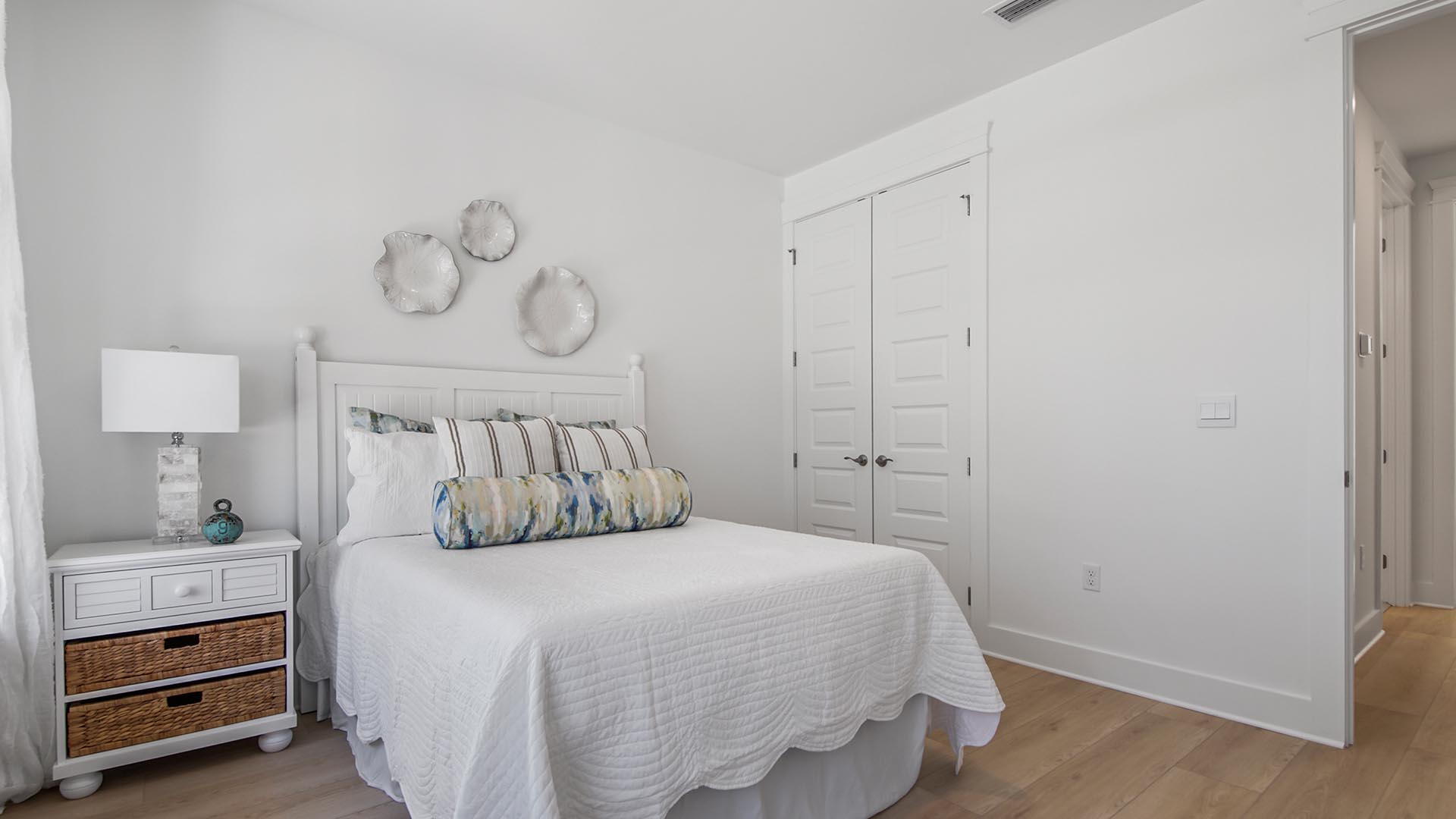 The spacious bedroom three has a sizeable closet for storage